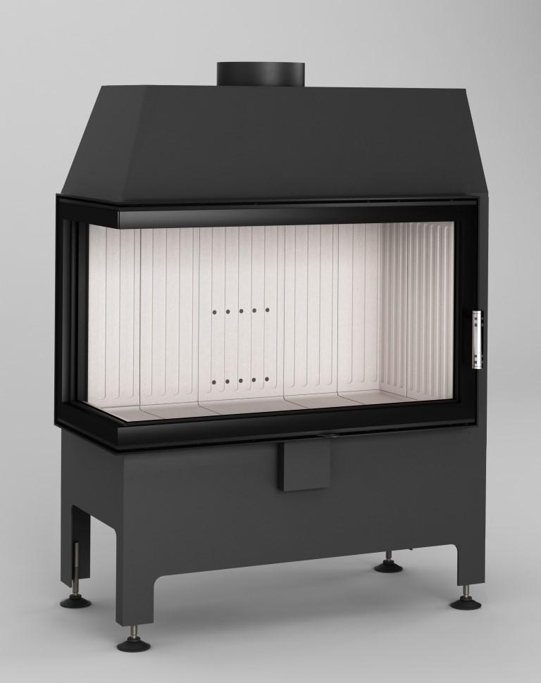 Zestaw kominek powietrzny stalowy KRATKI LUCY Prawy BLACK 14 kW Ø 200 z akcesoriami Heatro 69L 1 - Zestaw kominek powietrzny stalowy KRATKI LUCY Prawy BLACK 14 kW Ø 200 z akcesoriami